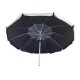 Folding Beach Umbrella with UV Protection – Summer Club Eden 225 (2.25m) Eden Beach Umbrella with a 225cm diameter, aluminum pole, 10 fiberglass ribs, tilt mechanism, large wind vent, and UV+50 sun protection.