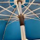 Folding Beach Umbrella with UV Protection – Summer Club Eden 225 (2.25m) Eden Beach Umbrella with a 225cm diameter, aluminum pole, 10 fiberglass ribs, tilt mechanism, large wind vent, and UV+50 sun protection.