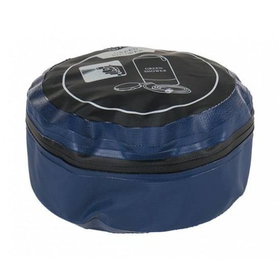 Portable Floor Shower with Air Pump - Compass Camp Shower 11L Camp Shower 11-Litre Portable Floor Shower made from 500D PVC Tarpaulin Fabric, with Foot Pump & 2m Hose