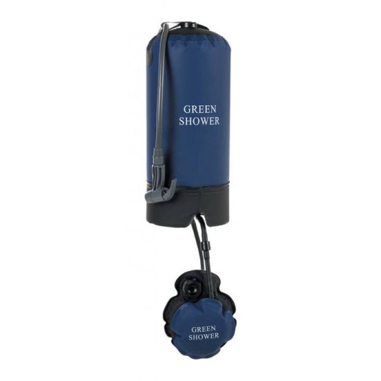 Portable Floor Shower with Air Pump - Compass Camp Shower 11L Camp Shower 11-Litre Portable Floor Shower made from 500D PVC Tarpaulin Fabric, with Foot Pump & 2m Hose