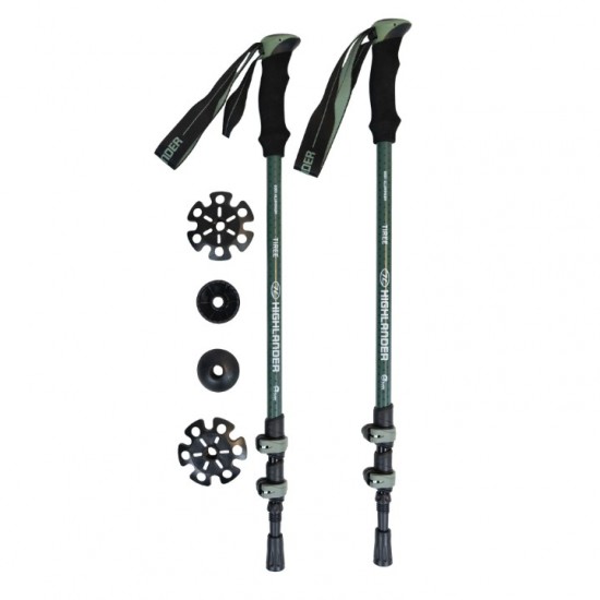 Highlander Tiree Walking Poles - Μπατόν με Σύστημα Fastlock & Μύτη Βολφραμίου