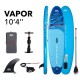 SUP Φουσκωτό - Aqua Marina Vapor 10'4" - OC PULSE 26 Φουσκωτό SUP (Σανίδα Όρθιας Κωπηλασίας) Aqua Marina Vapor 10'4" (SKU: 28342). Με τεχνολογία Drop Stitch Light, διπλό σύστημα Red Strap, κουπί, αντλία, eco-friendly σάκο και 2 χρόνια εγγύηση