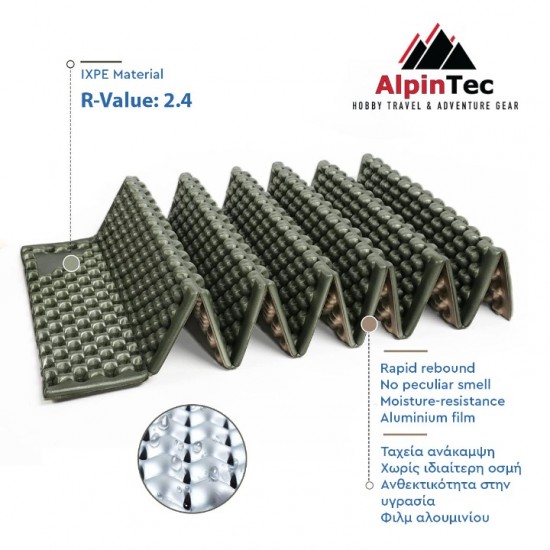 Sleeping Mat AlpinTec ThermalPro (Peanut) Alu Mat XL – R-Value 2.4