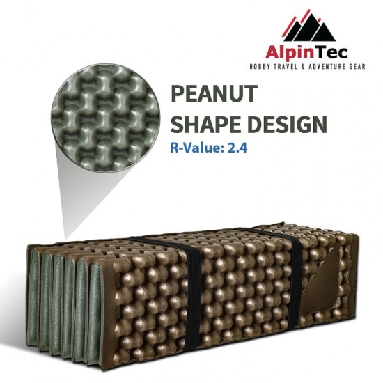 Sleeping Mat AlpinTec ThermalPro (Peanut) Alu Mat XL – R-Value 2.4