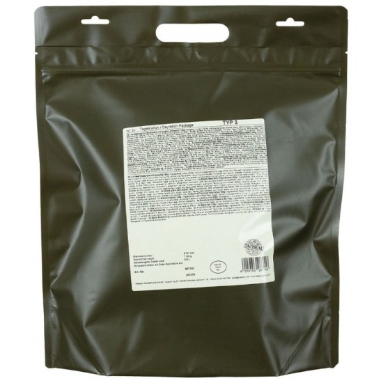 Ημερήσιο Πακέτο Τροφίμων Επιβίωσης - MFH Trek ’n Eat Day Ration Pack Type III - 40405C MFH Trek ’n Eat Day Ration Pack Type III 40405C Πακέτο Τροφίμων Επιβίωσης για 1 άτομο και 1 ημέρα. Περιλαμβάνει γεύματα, μούσλι, μπισκότα, ροφήματα και τροφή επιβίωσης NRG-5, σε αδιάβροχη επανακλειόμενη τσάντα