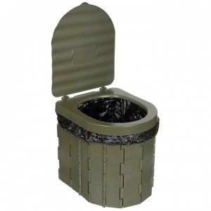 Foldable Camping Toilet MFH - OD Green