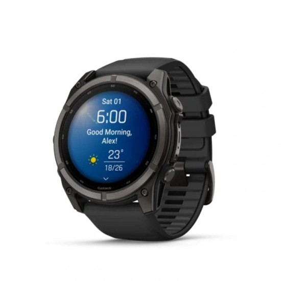 Ρολόι Smartwatch Garmin Fenix 9 - 51mm AMOLED Sapphire Carbon Gray DLC Titanium με Μαύρο Λουράκι Smartwatch Garmin fēnix 9 51mm AMOLED Sapphire Carbon Gray DLC Titanium (GA-010-04763-11). Οθόνη 1.4” AMOLED, στεφάνη τιτανίου, φακός LED & αυτονομία έως 29 ημέρες