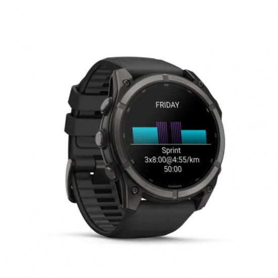 Ρολόι Smartwatch Garmin Fenix 9 - 51mm AMOLED Sapphire Carbon Gray DLC Titanium με Μαύρο Λουράκι Smartwatch Garmin fēnix 9 51mm AMOLED Sapphire Carbon Gray DLC Titanium (GA-010-04763-11). Οθόνη 1.4” AMOLED, στεφάνη τιτανίου, φακός LED & αυτονομία έως 29 ημέρες