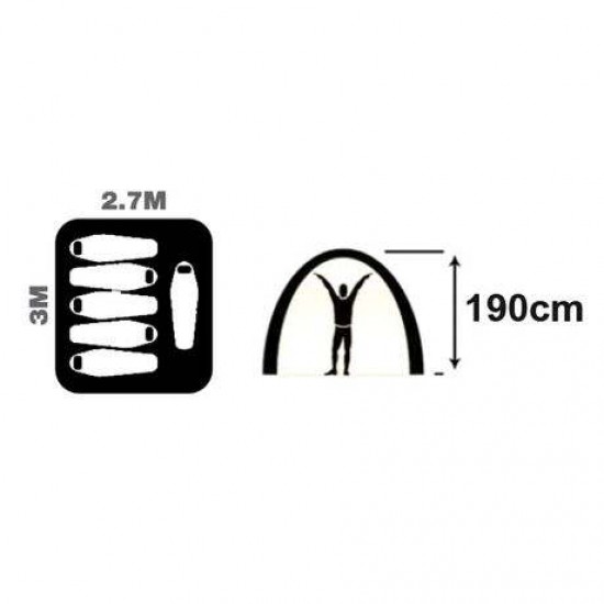 OZtrail Hightower Mansion 6P – 6-Person Family Camping Tent with Large Awning