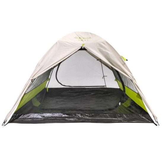 Σκηνή Camping 3 Ατόμων Διπλό Πανί Bigfour Versa 3 - 205x205x135cm Bigfour Versa 3 - Σκηνή Διπλού Πανιού με Υψηλή Αδιαβροχοποίηση 2000mm & Πανοραμικά Παράθυρα με Κουνουπιέρα