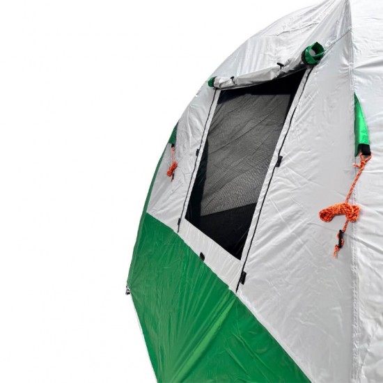 Σκηνή Camping 4 Ατόμων με Διπλό Πανί & Προθάλαμο Bigfour Quatro - 220x240x180cm Bigfour Quatro - Ευρύχωρη Σκηνή Διπλού Πανιού με Προθάλαμο, Silver Επίστρωση UV+50 & Αδιαβροχοποίηση 2000mm