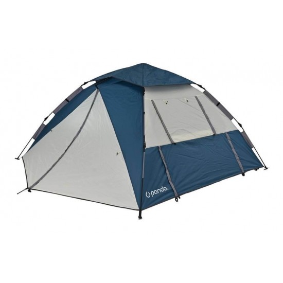Automatic 3 Person Tent - Panda LAKER 200x200x130cm Panda Laker 3 Instant Setup Tent with Umbrella-Style Frame, 150D Oxford Fabric with PU 1500mm Waterproof Rating, Taped Seams & 2 Doors