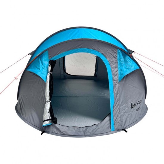 Automatic Pop-Up Tent for 3 People - Bigfour Insta 280x200x120cm Bigfour Insta 280x200x120cm - Quick Setup Tent Made from 150D Oxford Fabric with Silver Coated Finish, 2 Doors & 2 Mosquito-Net Windows