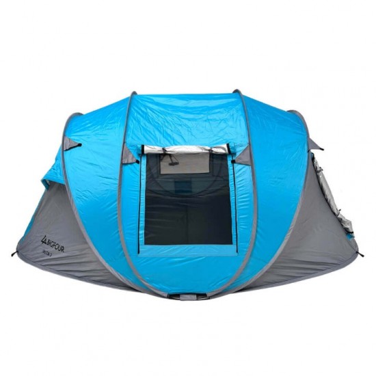 Automatic Pop-Up Tent for 3 People - Bigfour Insta 280x200x120cm Bigfour Insta 280x200x120cm - Quick Setup Tent Made from 150D Oxford Fabric with Silver Coated Finish, 2 Doors & 2 Mosquito-Net Windows