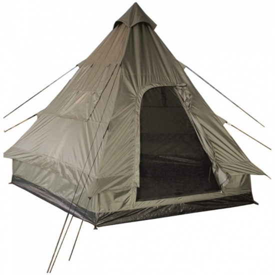 Mil-Tec Tipi Pyramid Tent (4-Person) – Durable Camping Bushcraft Shelter Mil-Tec Tipi Pyramid Tent (4-Person) – Durable Camping Bushcraft Shelter