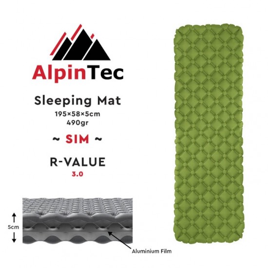 Alpintec SIM - Υπερελαφρύ Υπόστρωμα Πεζοπορίας & Camping 490gr