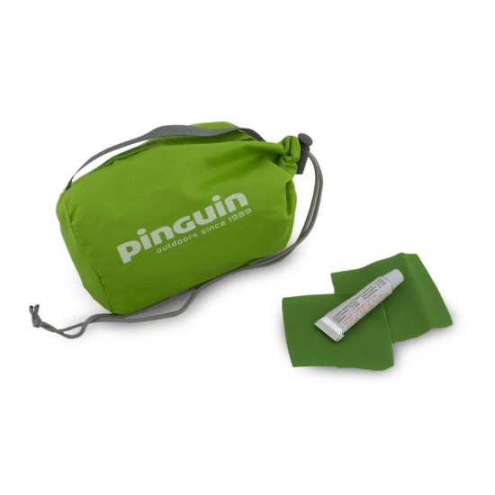 Inflatable Pinguin Pillow 37.5x27x8.5cm weighing just 85g. Made of elastic Polyester Stretch with DLF valve & repair kit. Ideal for hiking & camping