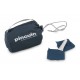 Inflatable Pinguin Pillow 37.5x27x8.5cm weighing just 85g. Made of elastic Polyester Stretch with DLF valve & repair kit. Ideal for hiking & camping
