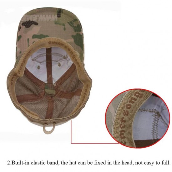 Ελαφρύ Επιχειρησιακό Καπέλο EmersonGear με Ύφασμα Πλέγματος Υψηλής Διαπνοής, Υδατοαπωθητική Προστασία, Ρυθμιζόμενη Ελαστική Εφαρμογή και Πάνελ Velcro
