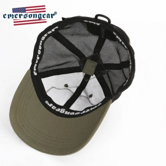 Ελαφρύ Επιχειρησιακό Καπέλο EmersonGear με Ύφασμα Πλέγματος Υψηλής Διαπνοής, Υδατοαπωθητική Προστασία, Ρυθμιζόμενη Ελαστική Εφαρμογή και Πάνελ Velcro